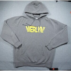 Brockhampton Sweatshirt Mens Large Gray Hoodie Merlyn Hip Hop Rap Sweater Adult